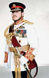 King Abdullah II indulges in absurd self-glorification for the cameras to record.