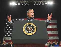 USA President Bush, of course, doesn't write his own speeches.