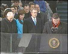 Franklin Graham set the scene for the Christian right Bush crusade when he gave a sermon at the USA President's inauguration ceremony.