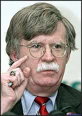 Neo-conservatives such as John Bolton, USA Under Secretary for Arms Control, continue to push the line for expansion into Iran.