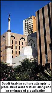 Saudi Arabian culture attempts to place strict Wahabi Islam alongside an embrace of globalisation.