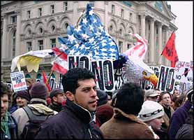 Tens of thousands will be in the streets of London on November 20th, to show the USA people that the UK is not a friend of the Bush administration.