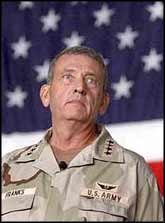 A high-level Pentagon insider, used to hypothetical exercises, Tommy Franks would know all about future scenarios for USA society.