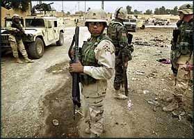 Apart from the UK?s contingent of a few thousand troops in the field, and some highly visible casualties from other countries, the occupation is still overwhelmingly one enforced by USA soldiers.