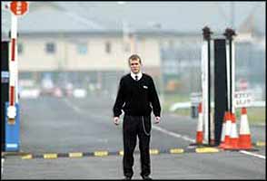 Nik Sommerlad is pictured here at the gates of the detention centre.
