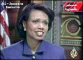 Contrary to the racist myth, Al Jazeera shows far more interviews with USA politicians than it does tapes of Osama Bin Laden or Saddam Hussein.