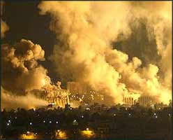 Obligingly beamed across all the world's news networks, the initial bombing phase over Iraq was designed primarily as a political message to all potential and future competitors to USA hegemony.