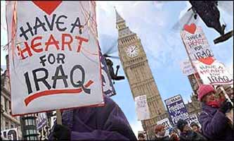 This could have been the picture of protests this week to Bush's state visit to London, had USA security been given their way.
